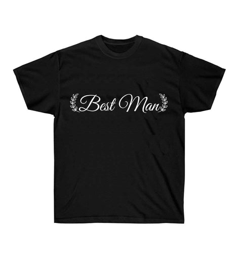 Best Man Wedding Lettering Cotton Tee