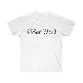 Best Man Wedding Lettering Cotton Tee