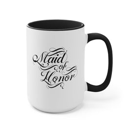 Accent Ceramic Coffee Mug 15oz - Maid Of Honor, Wedding Bridal Party