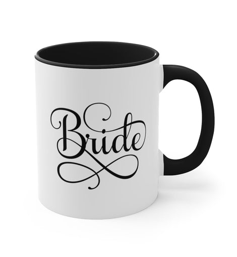 Two-tone Accent Ceramic Mug 11oz, Bride Accessories, Wedding