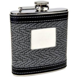 Classy 2-Tone Black/White Flask