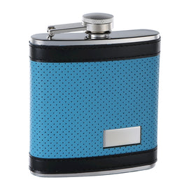 6oz Blue Flask with Black Trim