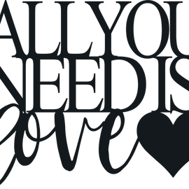 Metal Wall Art - All You Need Is Love