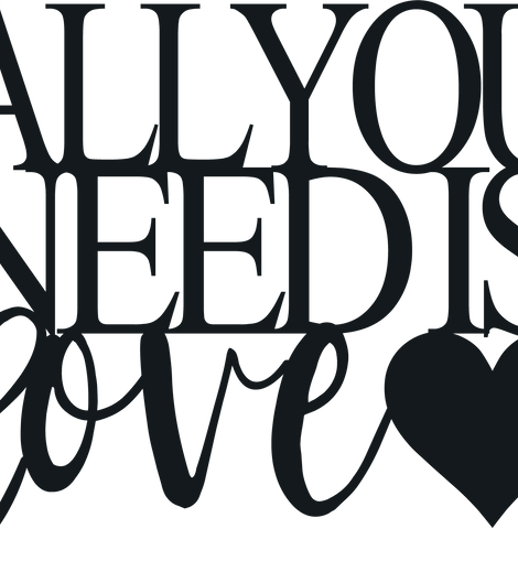 Metal Wall Art - All You Need Is Love