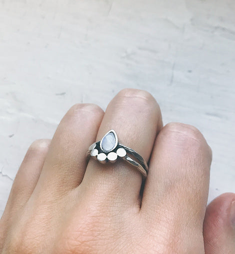 Moondrop Moonstone Ring