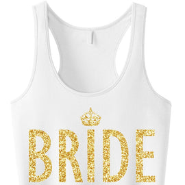 BRIDE Gold GLITTER Tank Top