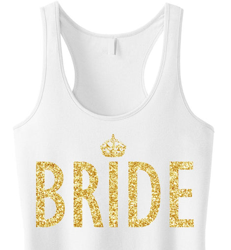 BRIDE Gold GLITTER Tank Top