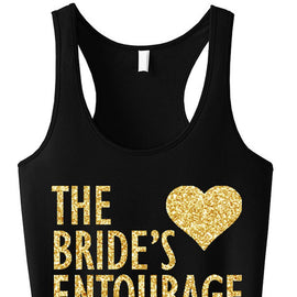 BRIDE'S ENTOURAGE Gold GLITTER Tank Top