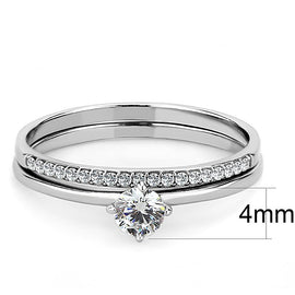 DA026 - High polished (no plating) Stainless Steel Ring with AAA Grade