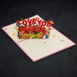 Love You More 3-D Greeting Card