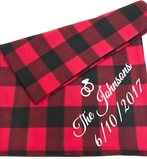 Custom Couples Blanket - Names & Date