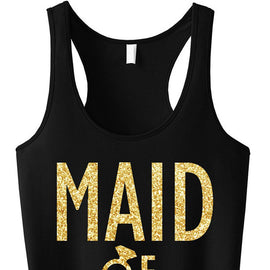 MAID of HONOR Gold GLITTER Tank Top