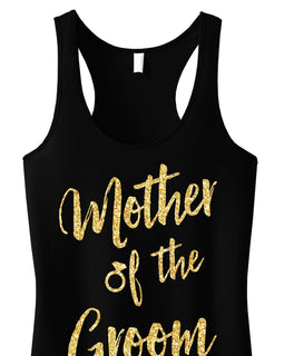 Mother of the Groom Script Tank Top with Gold