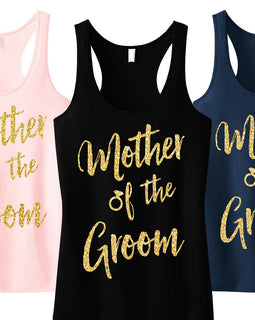 Mother of the Groom Script Tank Top with Gold