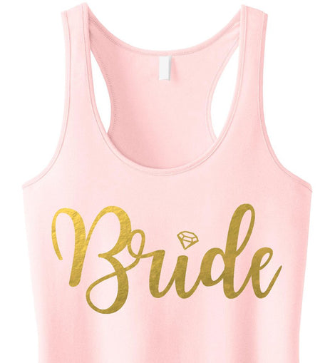 Blush Bride Tank Top with Gold Foil Print