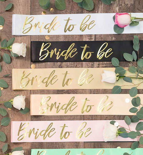 Bride To Be Gold Foil Sash | Lots of colors!