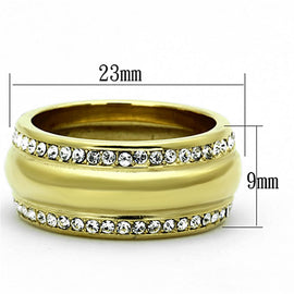 TK1096 - IP Gold(Ion Plating) Stainless Steel Ring with Top Grade