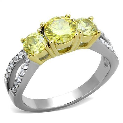 Women Stainless Steel Cubic Zirconia Rings TK1795