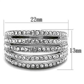 Women Stainless Steel Synthetic Crystal Rings