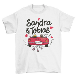 Wedding Car Text T-shirt