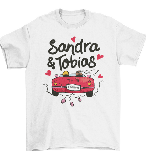 Wedding Car Text T-shirt