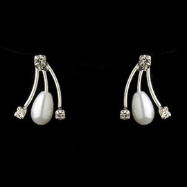 Teardrop Pearl & Crystal Bridal Jewelry Set