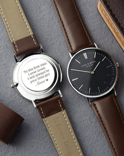 Personalized Mens Watch, Engraved Watch Gift for Boyfriend Husband