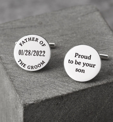 Personalized Cufflinks, Father Of The Groom Gift, Dad Gift from Son