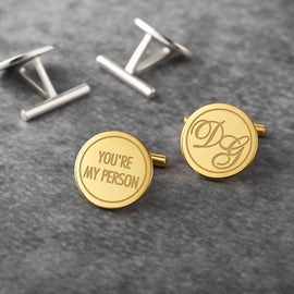 Initials Cufflinks, Grooms Gift, Personalized Cufflinks