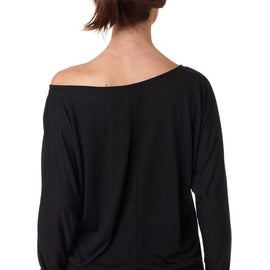 FIANCE Off-Shoulder Long Sleeve Shirt - Gold Foil