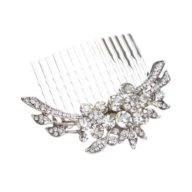 Bridal Crystal Duo Floral Hair Comb