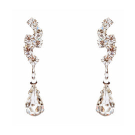 Elegant Teardrop Crystal Bridal Necklace & Earrings Set