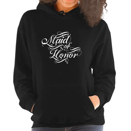 Maid Of Honor, Wedding Bridal Party Womens Graphic Hoodie