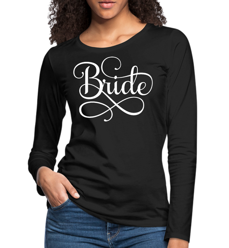 Womens Long Sleeve Graphic T-shirt - Bride Accessories, Wedding