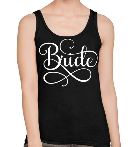 Womens Tank Top Fitness T-shirt Bride Accessories, Wedding