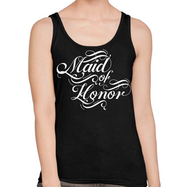 Womens Tank Top Fitness T-shirt Maid Of Honor, Wedding Bridal Party