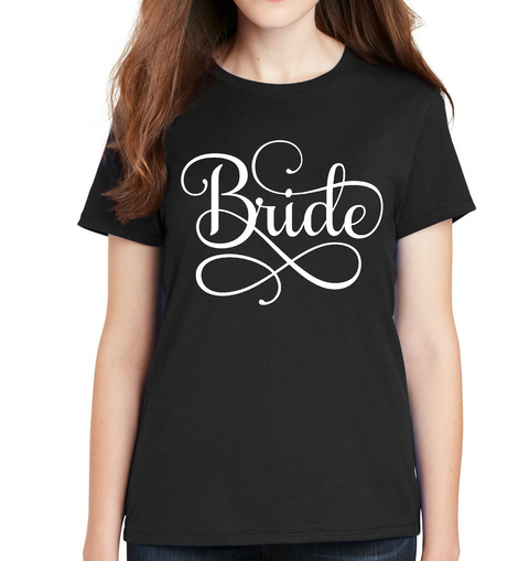 Womens Graphic T-shirt Bride Accessories, Wedding