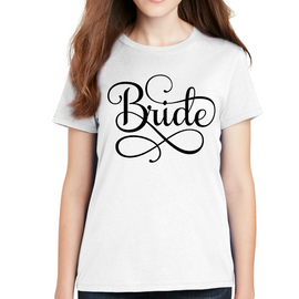 Womens Graphic T-shirt Bride Accessories, Wedding