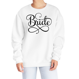 Womens Long Sleeve Graphic Sweatshirt Bride Accessories, Wedding