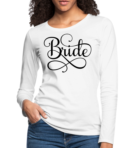 Womens Long Sleeve Graphic T-shirt, Bride Accessories, Wedding