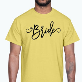 Bride - Cursive Lettering Classic Cotton Tee