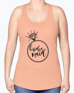 Bridesmaid  - Bridal and Wedding -Racerback Tank