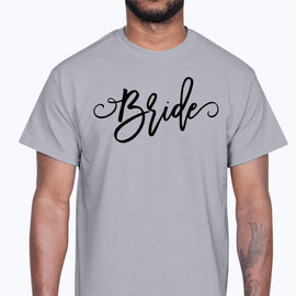 Bride - Cursive Lettering Classic Cotton Tee