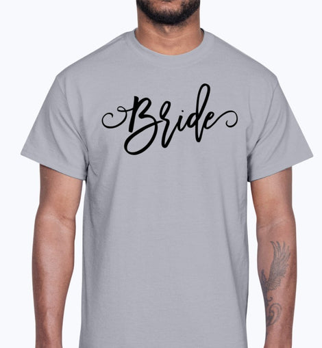 Bride - Cursive Lettering Classic Cotton Tee