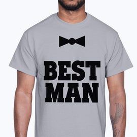 Bold Letters Best Man - Bridal and Wedding Cotton Tee