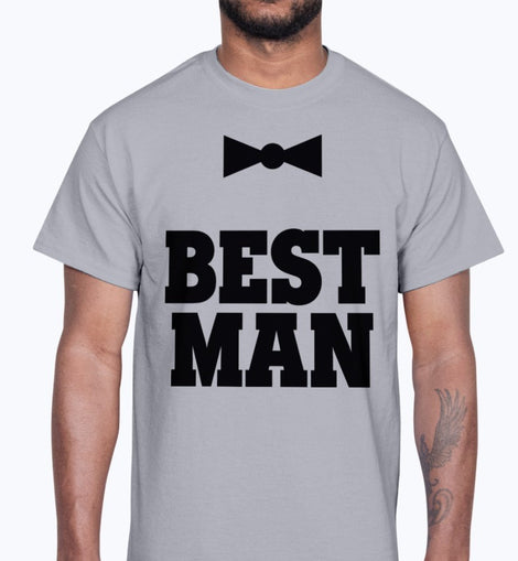 Bold Letters Best Man - Bridal and Wedding Cotton Tee