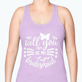 Will you be my Bride- Bridal and Wedding -Racerback Tank