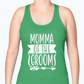 Momma Of The Groom- Bridal and Wedding  -  Racerback Tank