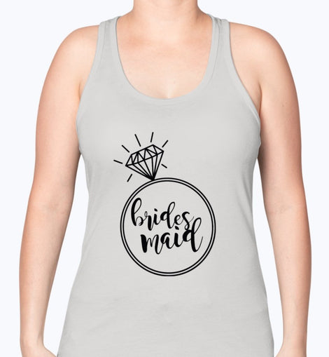 Bridesmaid  - Bridal and Wedding -Racerback Tank