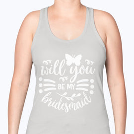 Will you be my Bride- Bridal and Wedding -Racerback Tank